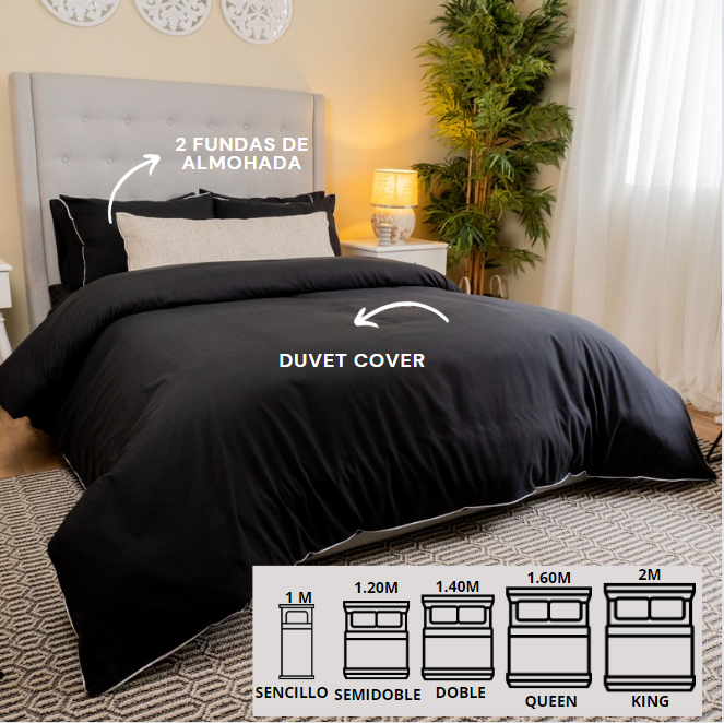 Duvet Cover Negro- Colección Terra