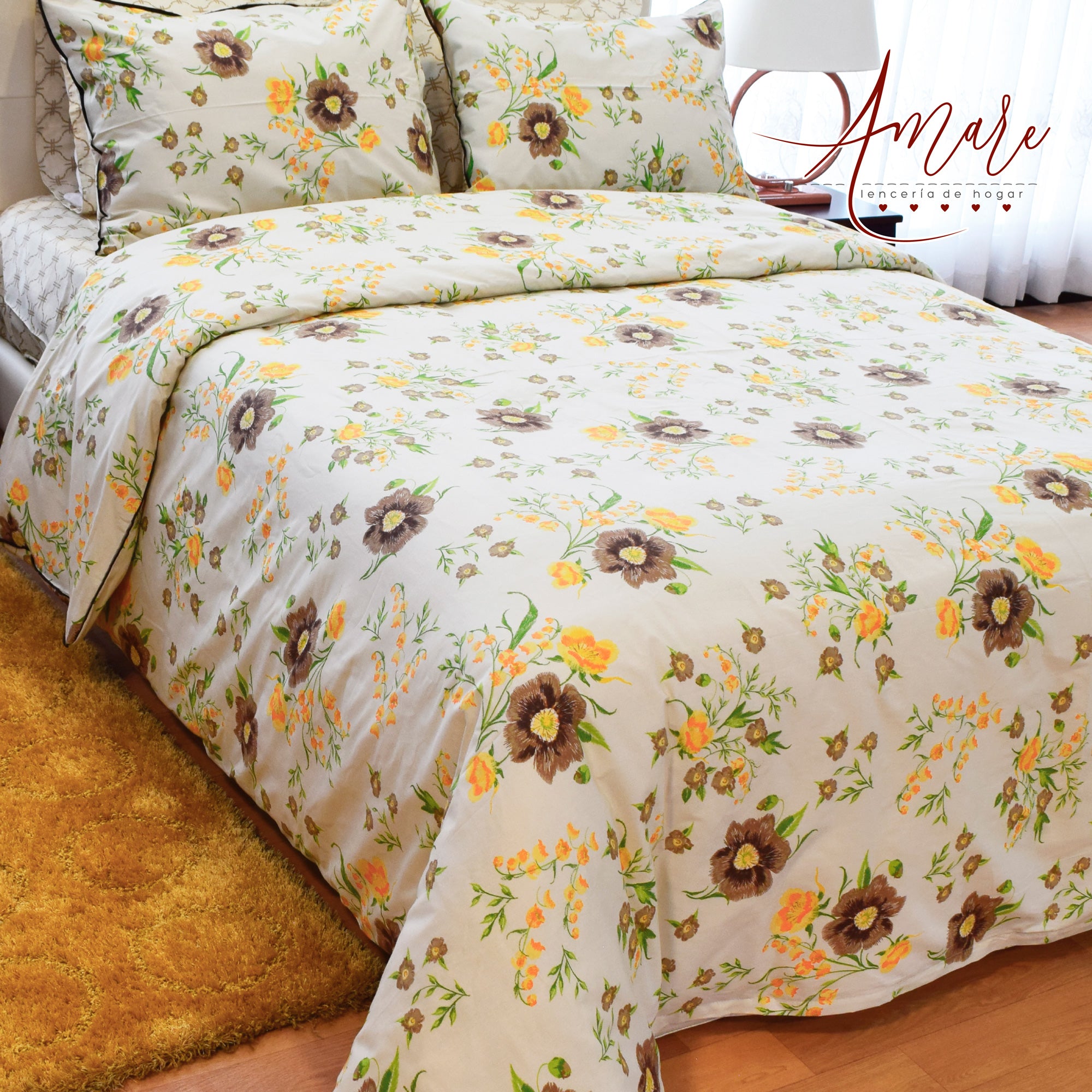 Outlet Set Cover Flor Yellow