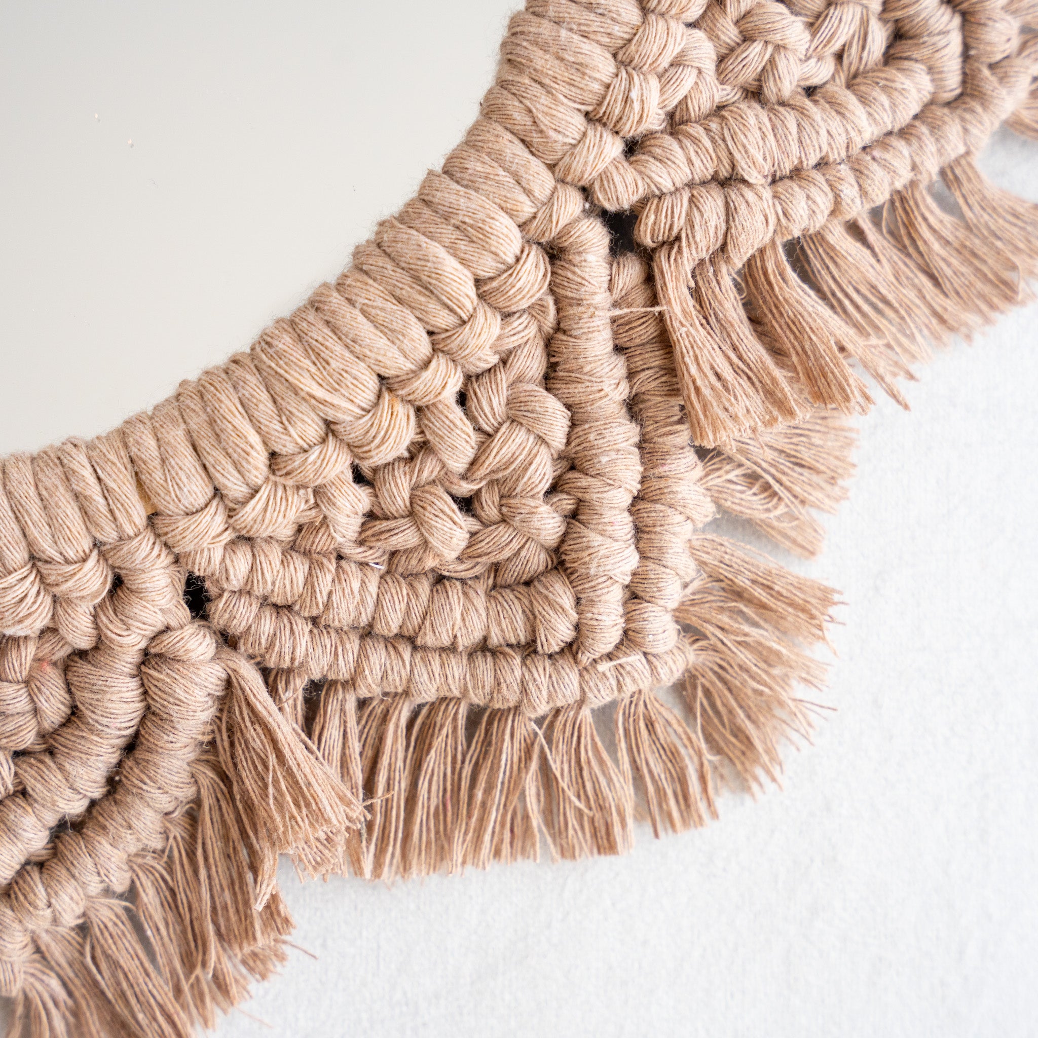 Espejo en Macramé Crema 60CM - Colección Armonia