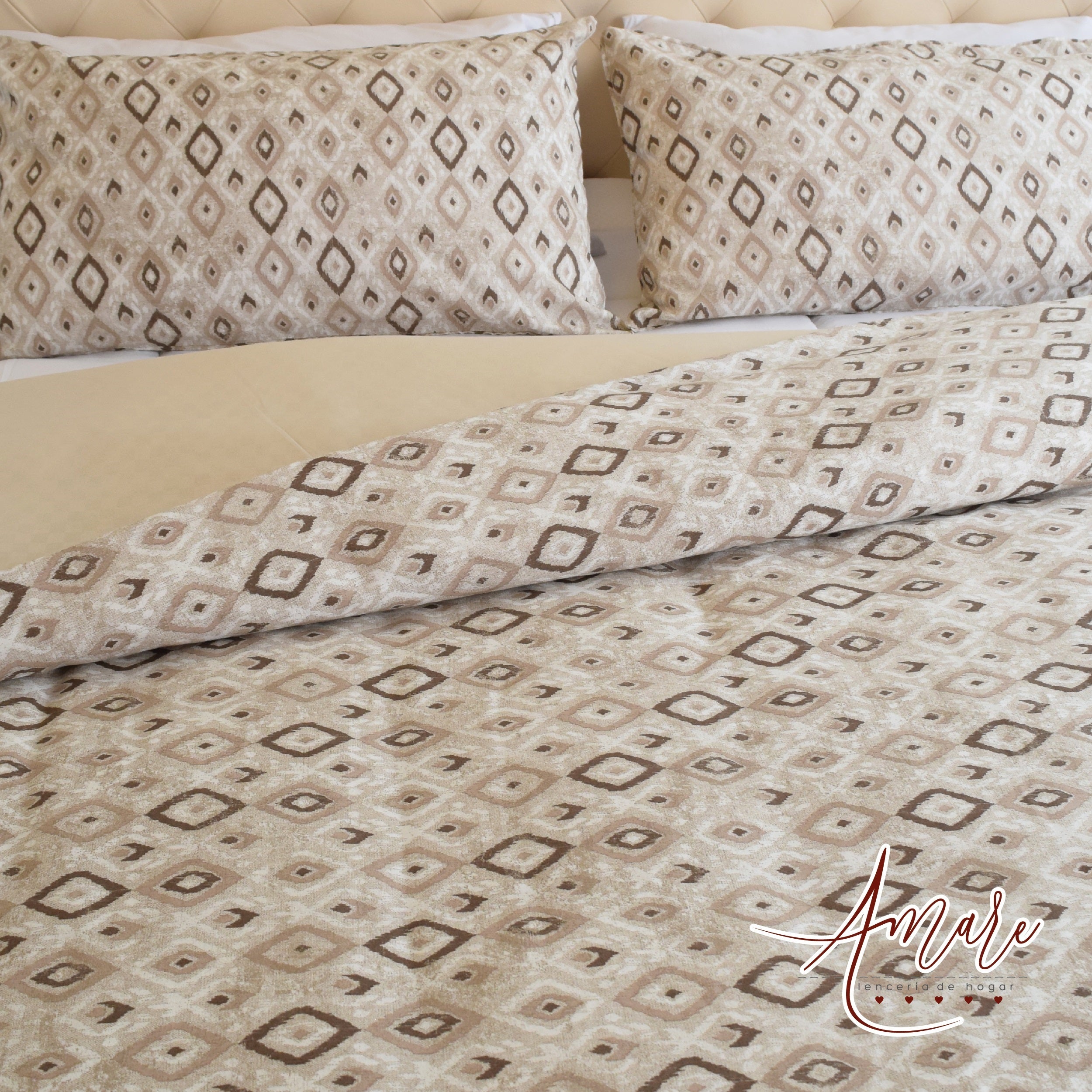 Duvet cover beige dots - Inizio Collection