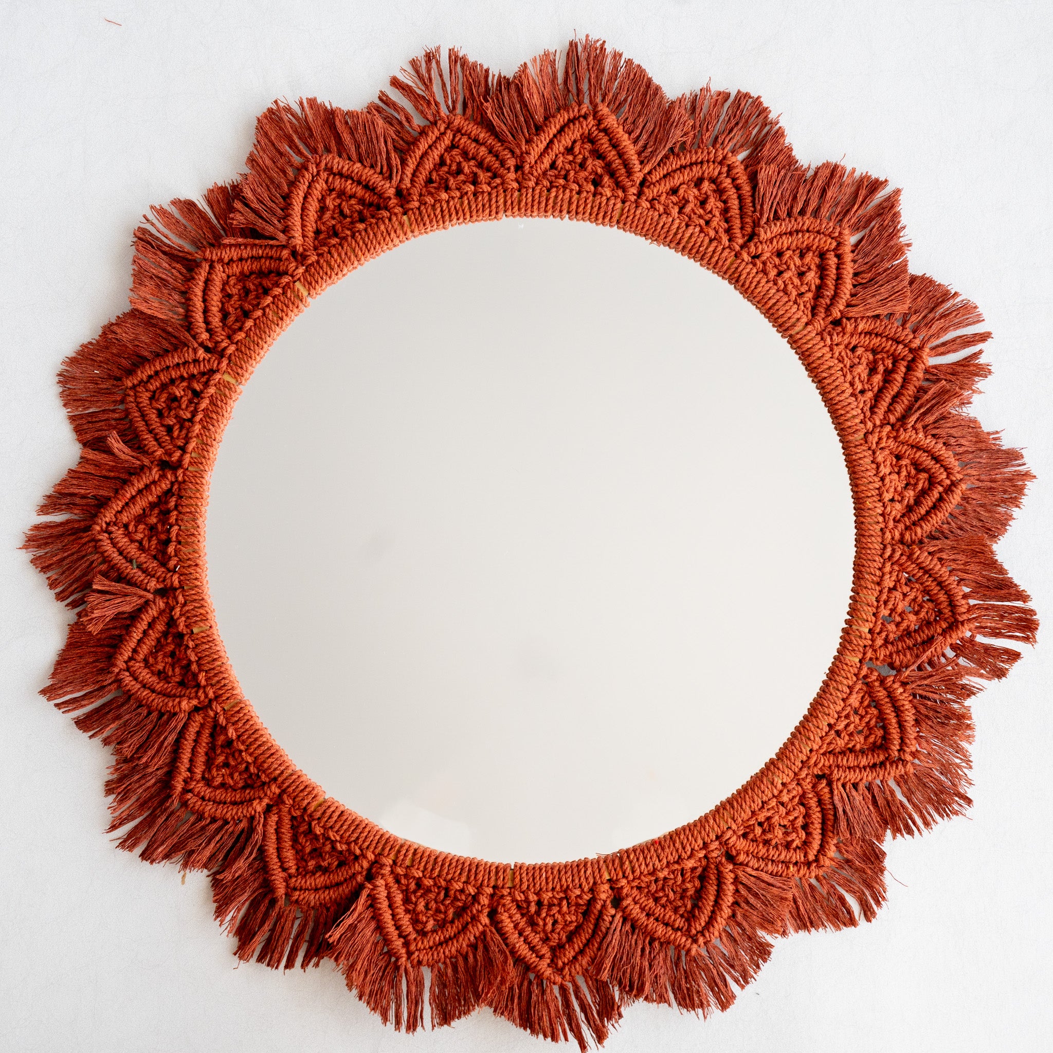 Espejo en Macramé Terracota 60CM - Colección Essence